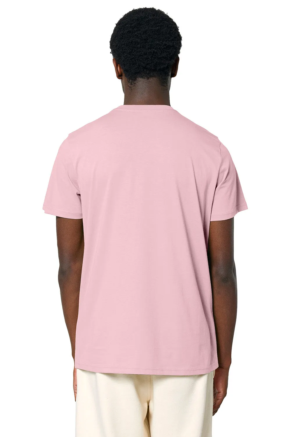 Stanley/Stella Mens Crafter Short Sleeve Crewneck T-Shirt - Cotton Pink Clothing Stanley-Stella