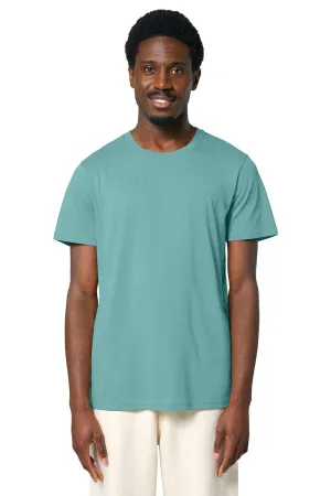 Stanley/Stella Mens Crafter Short Sleeve Crewneck T-Shirt - Monstera Teal Blue Clothing Stanley-Stella