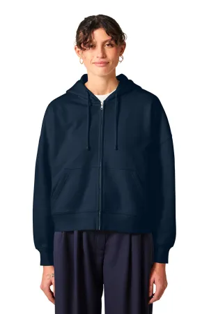 Stanley/Stella Womens Ida Full Zip Hooded Sweatshirt Hoodie w/ Pockets - French Navy Blue Clothing Stanley-Stella