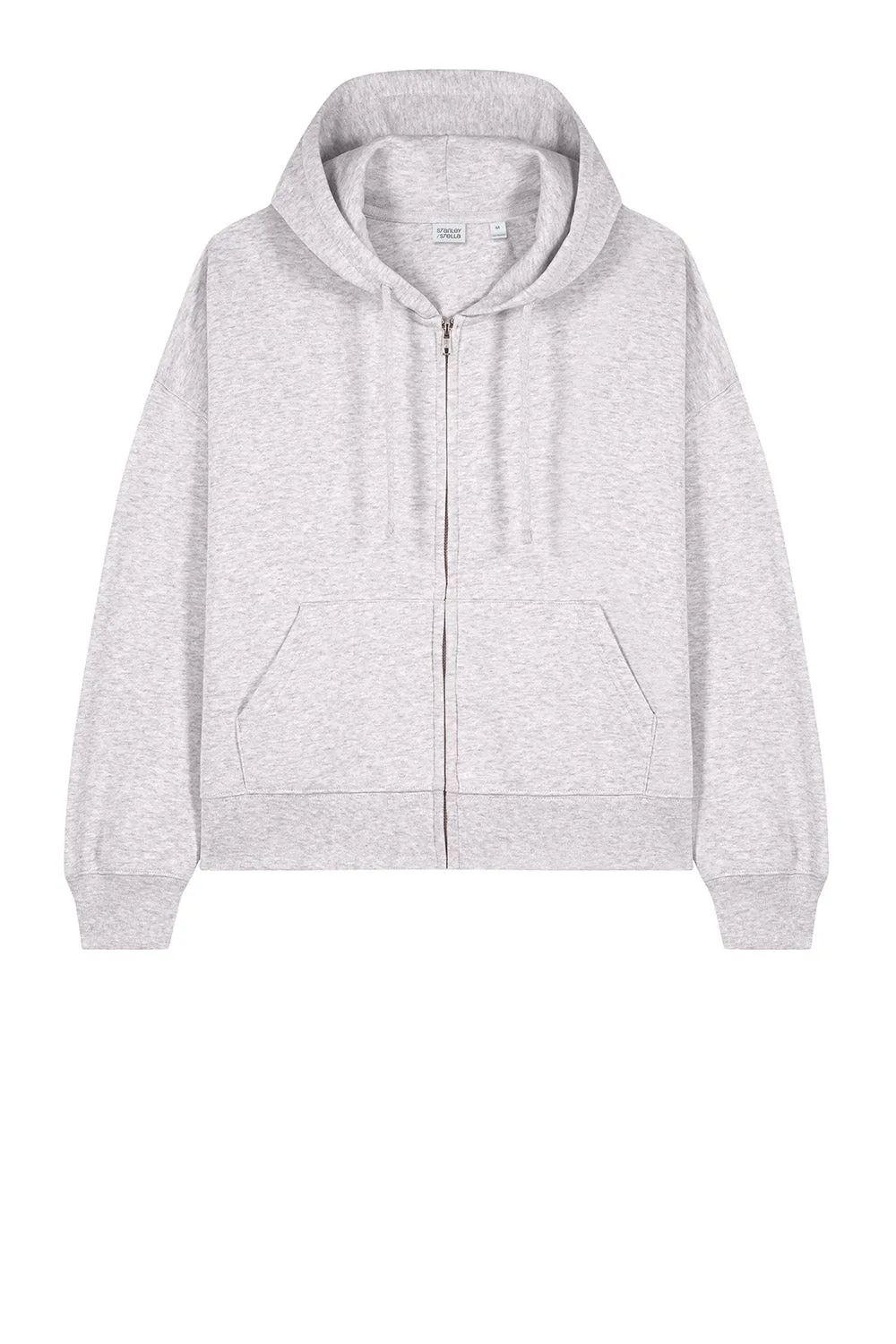 Stanley/Stella Womens Ida Full Zip Hooded Sweatshirt Hoodie w/ Pockets - Heather Cool Grey Clothing Stanley-Stella
