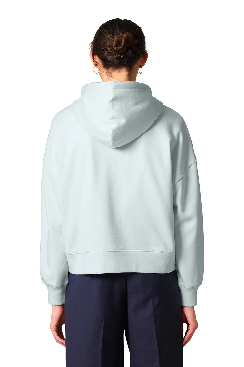 Stanley/Stella Womens Ida Full Zip Hooded Sweatshirt Hoodie w/ Pockets - Ice Blue Clothing Stanley-Stella