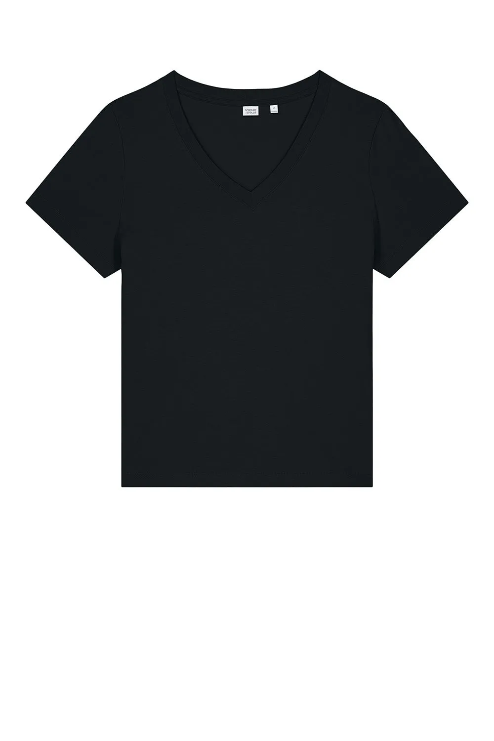 Stanley/Stella Womens Isla Short Sleeve V-Neck T-Shirt - Black Clothing Stanley-Stella
