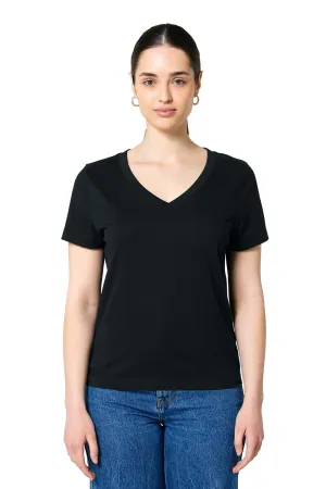 Stanley/Stella Womens Isla Short Sleeve V-Neck T-Shirt - Black Clothing Stanley-Stella