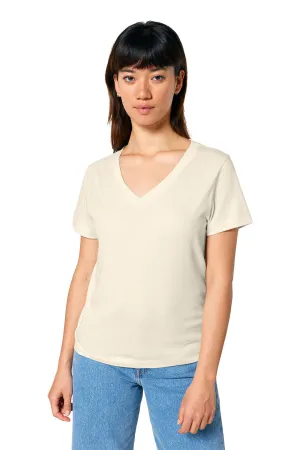 Stanley/Stella Womens Isla Short Sleeve V-Neck T-Shirt - Natural Raw Clothing Stanley-Stella