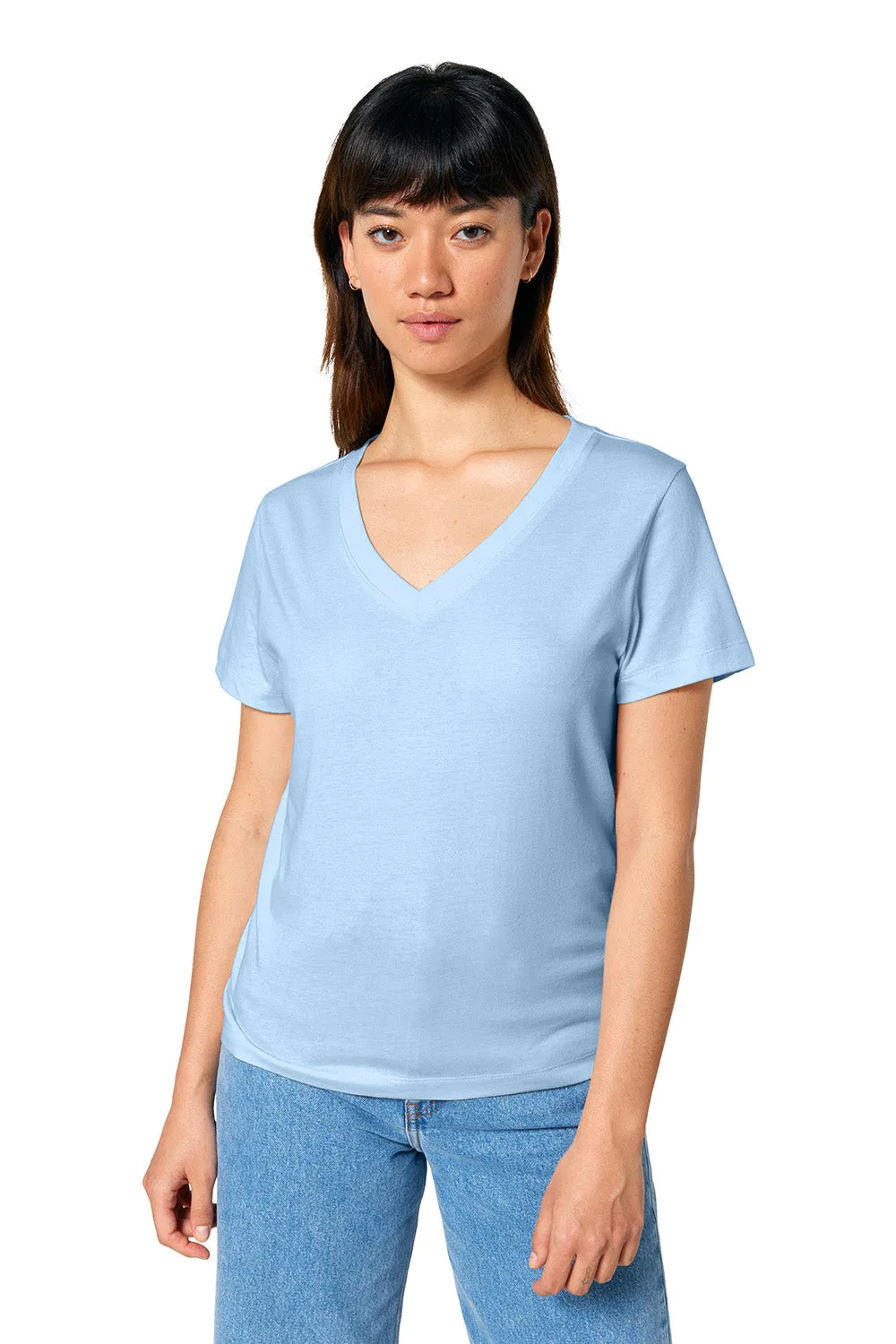 Stanley/Stella Womens Isla Short Sleeve V-Neck T-Shirt - Soul Blue Clothing Stanley-Stella