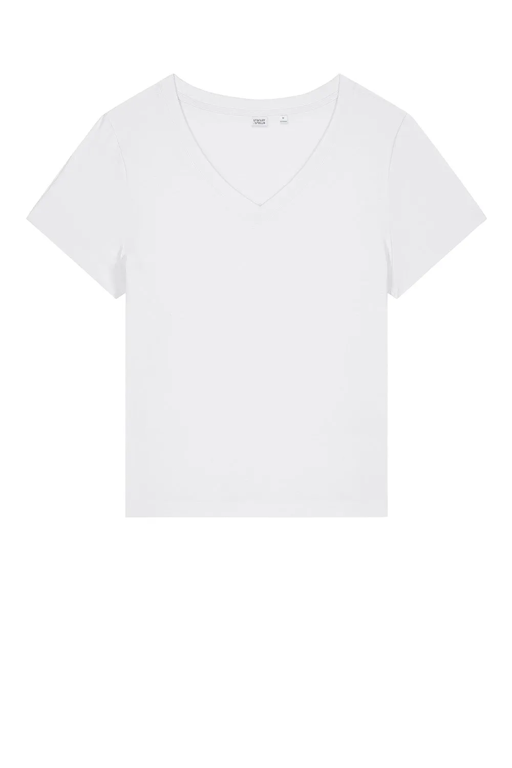 Stanley/Stella Womens Isla Short Sleeve V-Neck T-Shirt - White Clothing Stanley-Stella