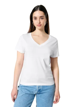 Stanley/Stella Womens Isla Short Sleeve V-Neck T-Shirt - White Clothing Stanley-Stella