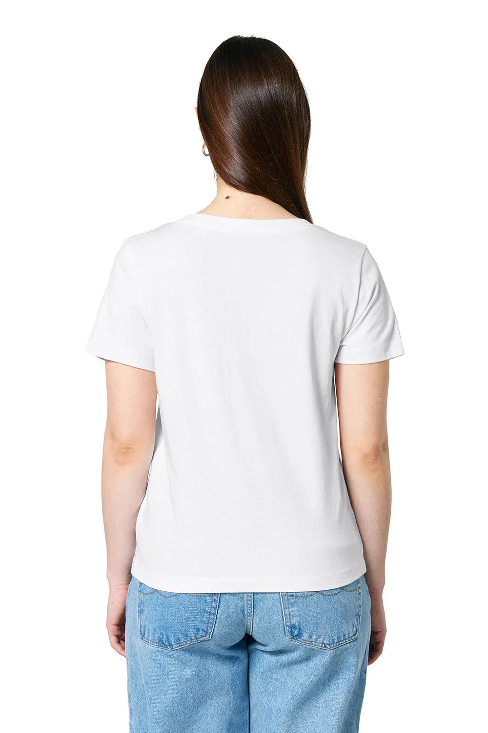 Stanley/Stella Womens Isla Short Sleeve V-Neck T-Shirt - White Clothing Stanley-Stella