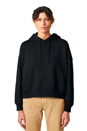 Stanley/Stella Womens Nora Hooded Sweatshirt Hoodie - Black Clothing Stanley-Stella
