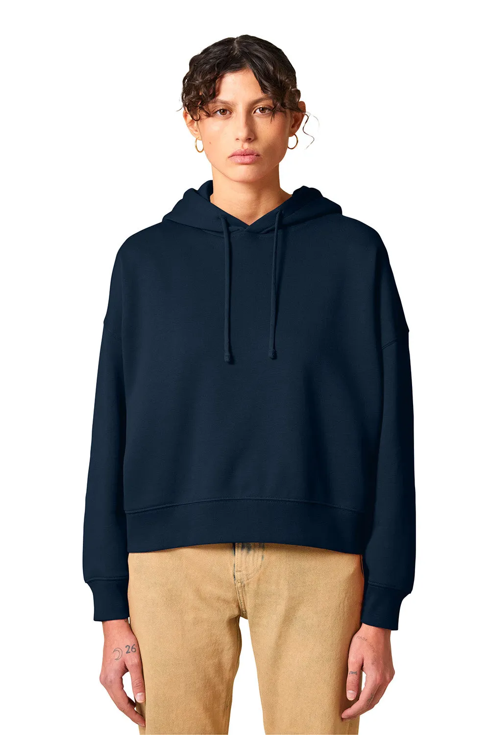 Stanley/Stella Womens Nora Hooded Sweatshirt Hoodie - French Navy Blue Clothing Stanley-Stella
