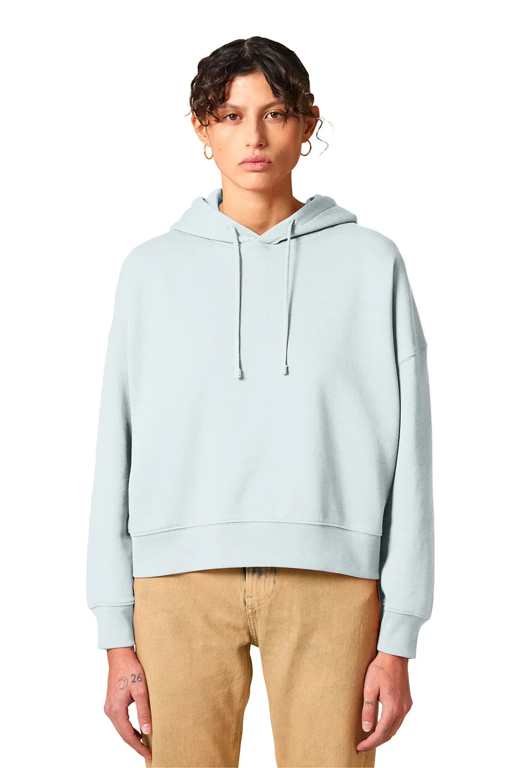 Stanley/Stella Womens Nora Hooded Sweatshirt Hoodie - Ice Blue Clothing Stanley-Stella