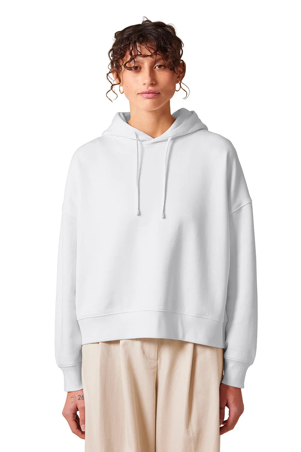 Stanley/Stella Womens Nora Hooded Sweatshirt Hoodie - White Clothing Stanley-Stella