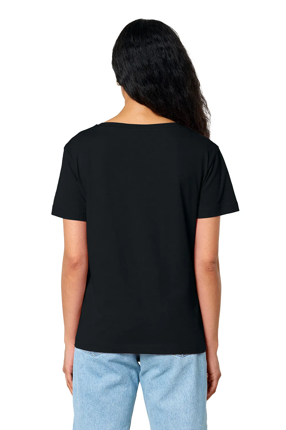 Stanley/Stella Womens Serena Short Sleeve Scoop Neck T-Shirt - Black Clothing Stanley-Stella