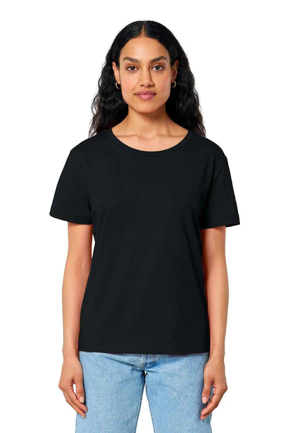 Stanley/Stella Womens Serena Short Sleeve Scoop Neck T-Shirt - Black Clothing Stanley-Stella