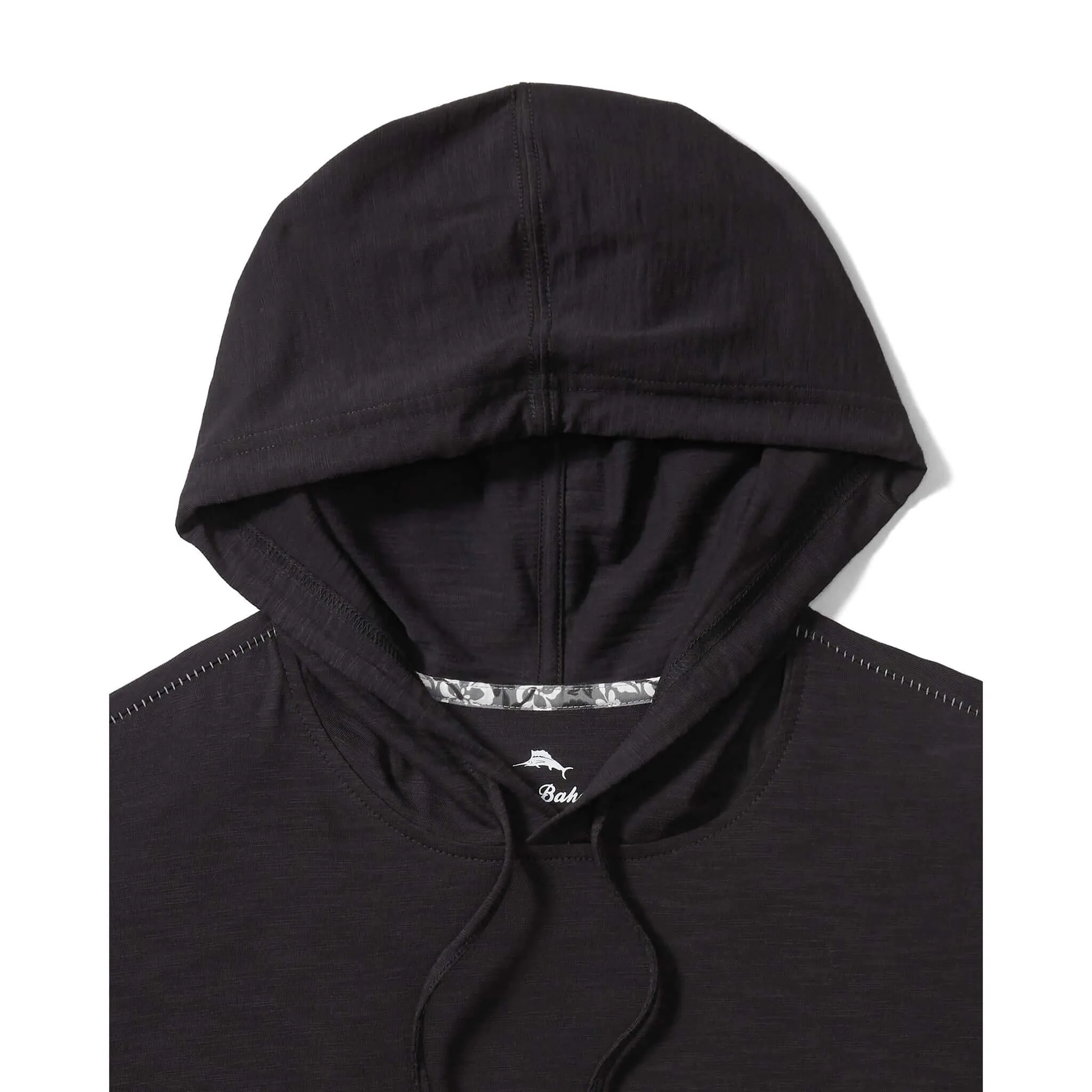Tommy Bahama Bali Beach Hoodie Long Sleeve T-Shirt - Black Mens Tommy Bahama