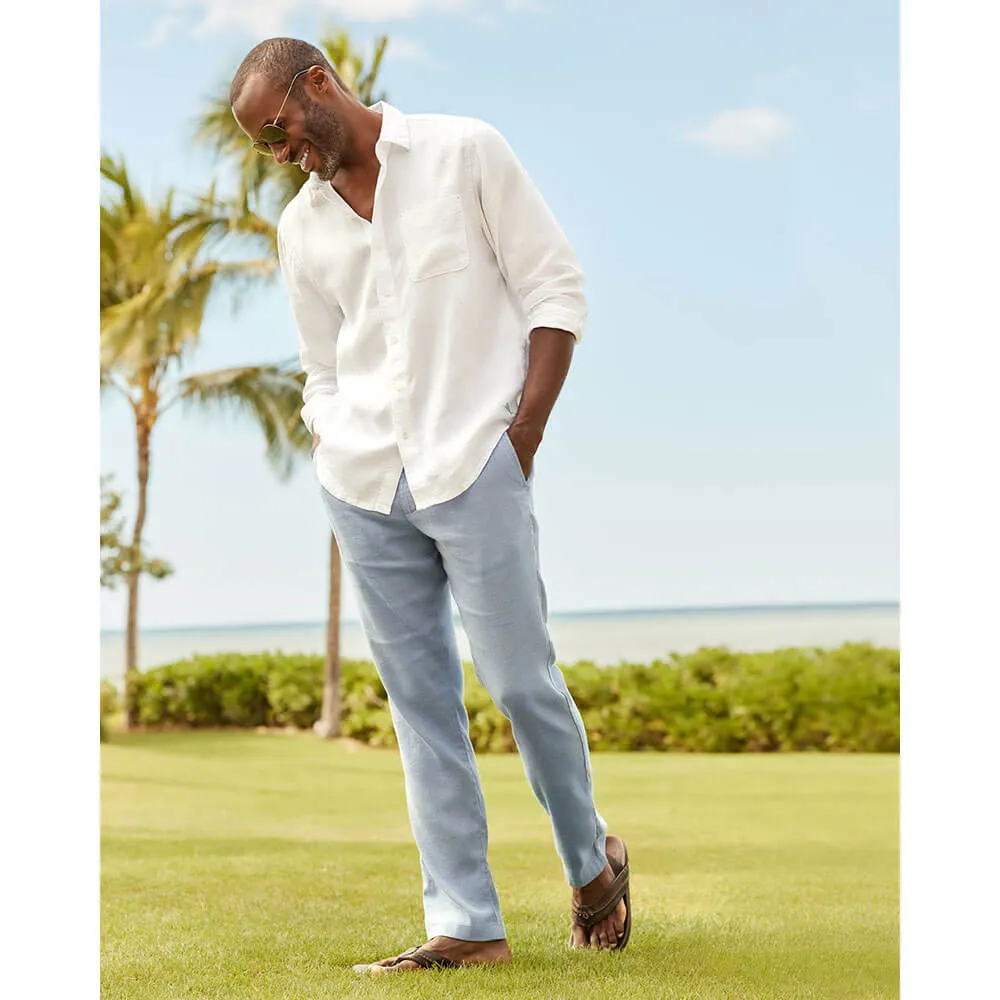 Tommy Bahama Beach Coast Linen Blend Pull On Pants - Port Side Blue Tommy Bahama Clothing
