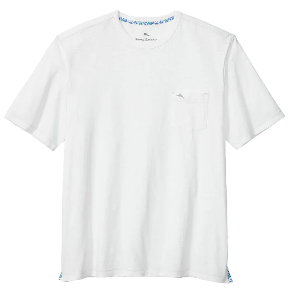Tommy Bahama Big & Tall Bali Beach Crew T-Shirt - White Mens Tommy Bahama