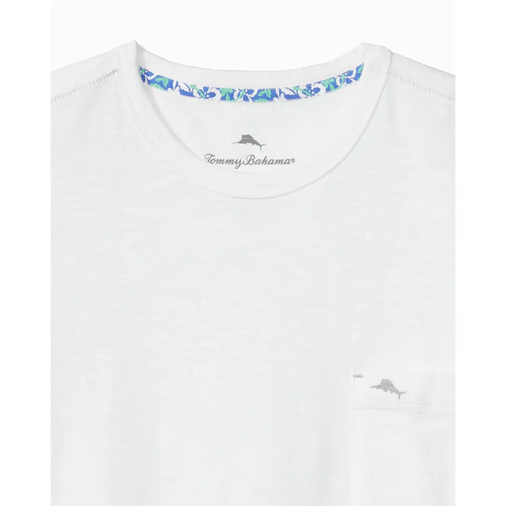 Tommy Bahama Big & Tall Bali Beach Crew T-Shirt - White Mens Tommy Bahama