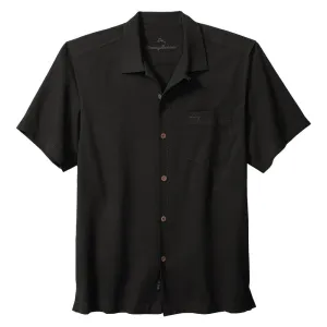 Tommy Bahama Big & Tall Coastal Breeze Check Camp Shirt - Black Tommy Bahama Clothing