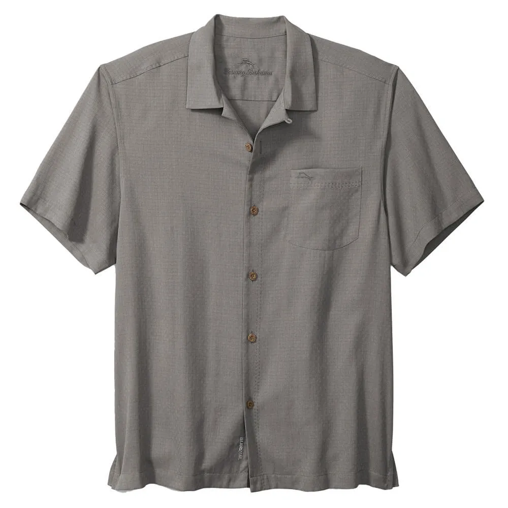 Tommy Bahama Big & Tall Coastal Breeze Check Camp Shirt - Shadow Mens Tommy Bahama