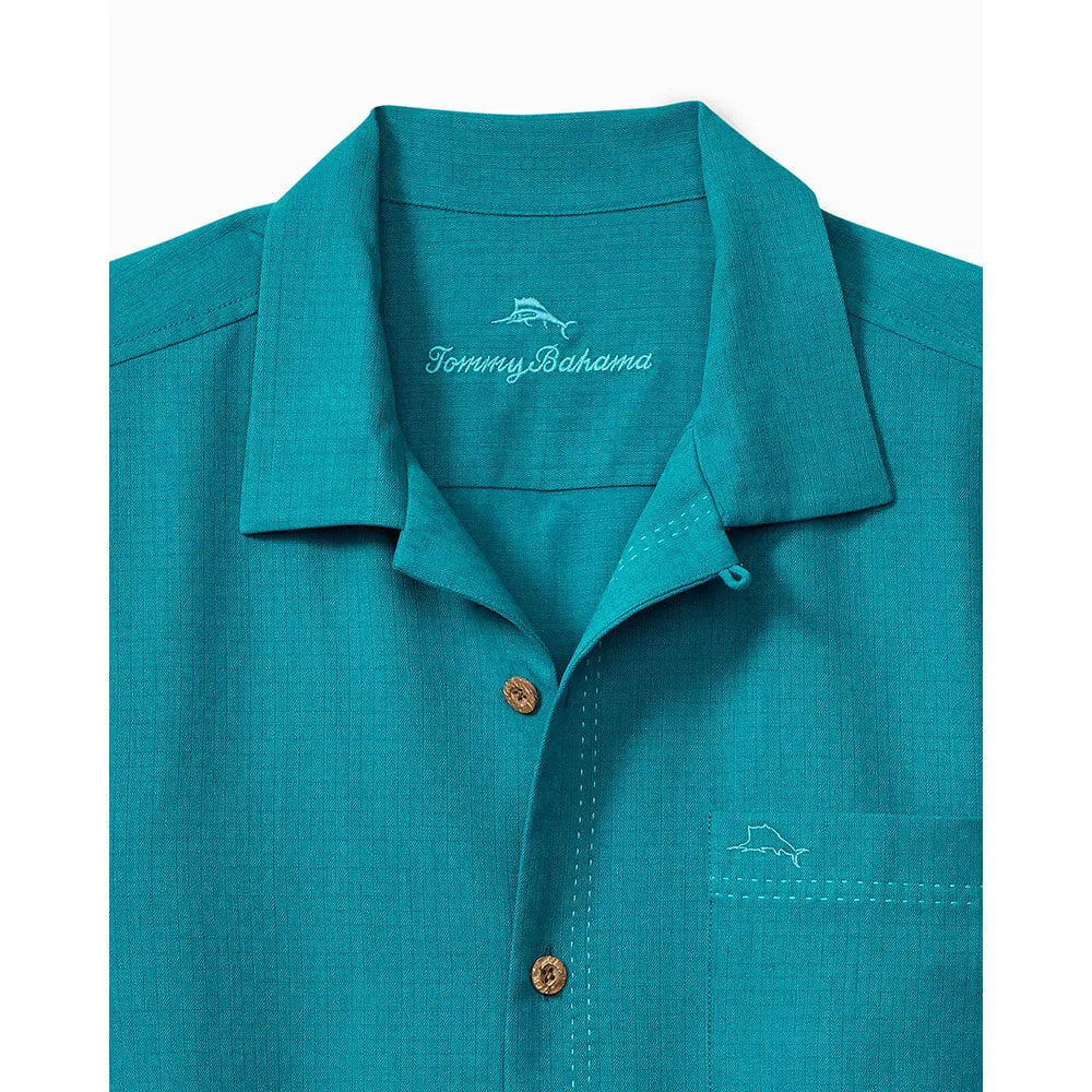 Tommy Bahama Big & Tall Coastal Breeze Check Camp Shirt - Shipwreck Mens Tommy Bahama
