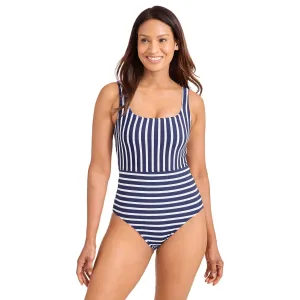 Tommy Bahama Coastline Stripe Reversible Tank One Piece Swimsuit - Mare Navy Tommy Bahama Clothing