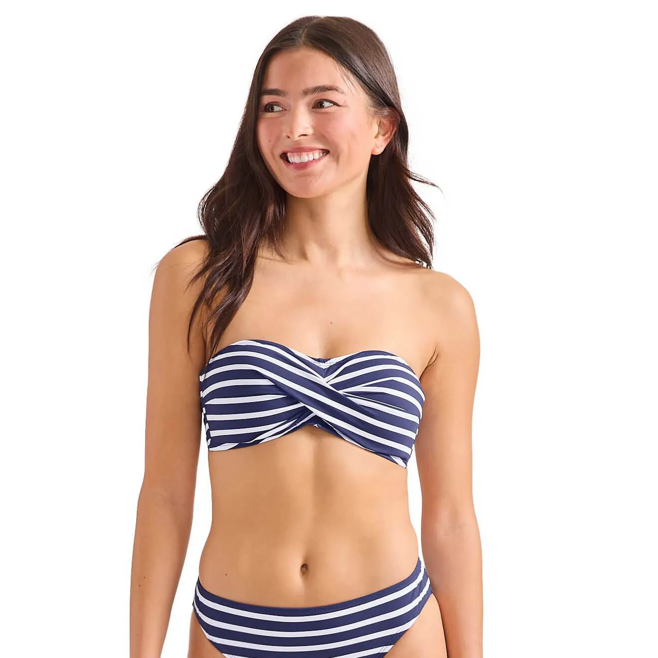 Tommy Bahama Coastline Stripe Twist Bandeau Top - Mare Navy Tommy Bahama Clothing