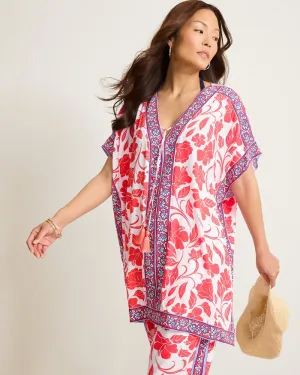 Tommy Bahama Fiori Border Tunic Cover Up - White Tommy Bahama Clothing