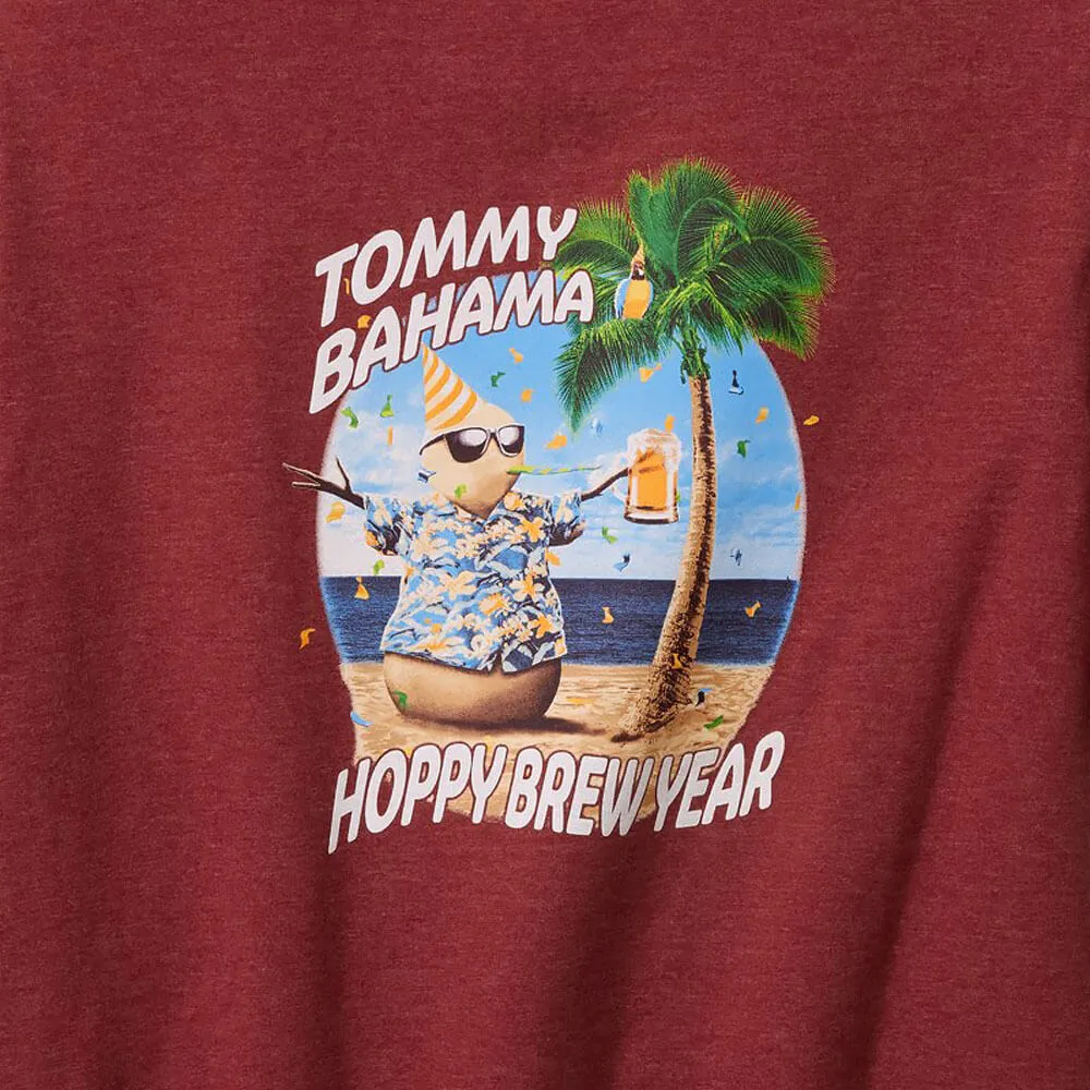 Tommy Bahama Hoppy Brew Year T-Shirt - Ruby Wine Heather Mens Tommy Bahama
