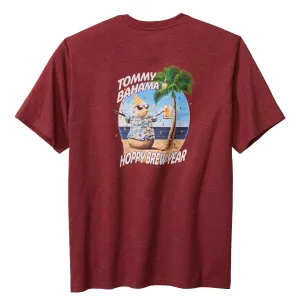 Tommy Bahama Hoppy Brew Year T-Shirt - Ruby Wine Heather Mens Tommy Bahama