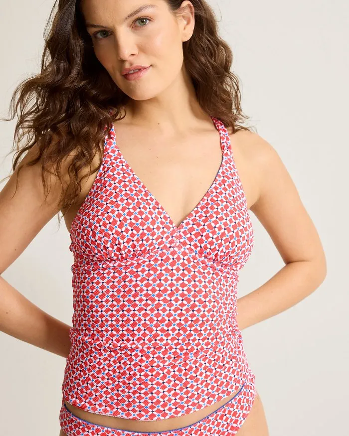 Tommy Bahama Island Cays Fiori Reversible Tankini Top - Citrus Coral Tommy Bahama Clothing