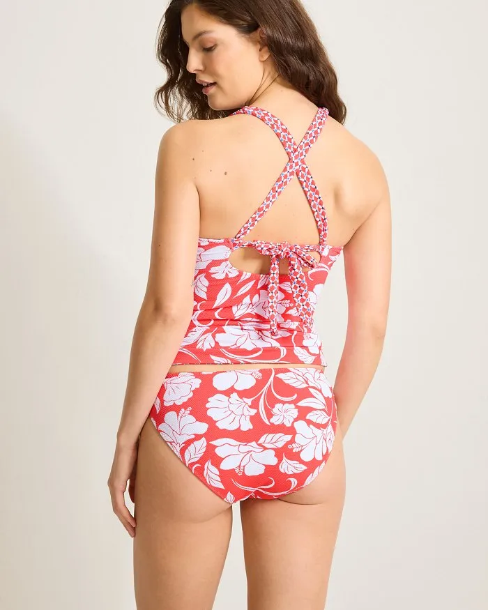 Tommy Bahama Island Cays Fiori Reversible Tankini Top - Citrus Coral Tommy Bahama Clothing