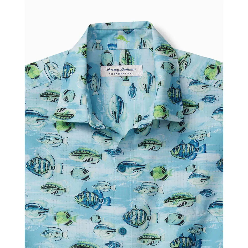 Tommy Bahama IslandZone Bahama IslandZone Coast Fintastic Camp Shirt - Tidal Lagoon Mens Tommy Bahama
