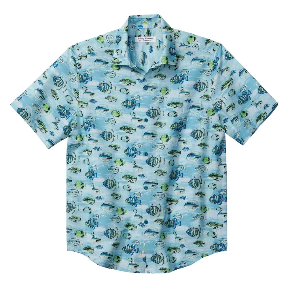 Tommy Bahama IslandZone Bahama IslandZone Coast Fintastic Camp Shirt - Tidal Lagoon Mens Tommy Bahama