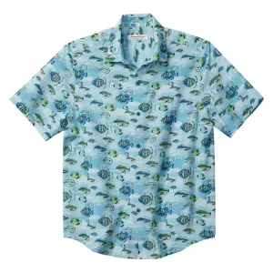 Tommy Bahama IslandZone Bahama IslandZone Coast Fintastic Camp Shirt - Tidal Lagoon Mens Tommy Bahama