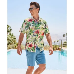 Tommy Bahama IslandZone Tepito Garden Camp Shirt - Coconut Cream Mens Tommy Bahama