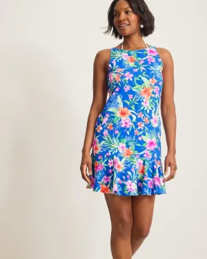 Tommy Bahama Isola Vita Flounce Spa Dress Cover Up - Palace Blue Tommy Bahama Clothing