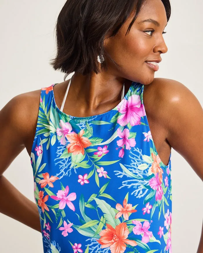 Tommy Bahama Isola Vita Flounce Spa Dress Cover Up - Palace Blue Tommy Bahama Clothing