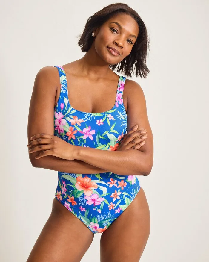 Tommy Bahama Isola Vita Reversible Tank One Piece Swimsuit - Daffodil Daze Tommy Bahama Clothing
