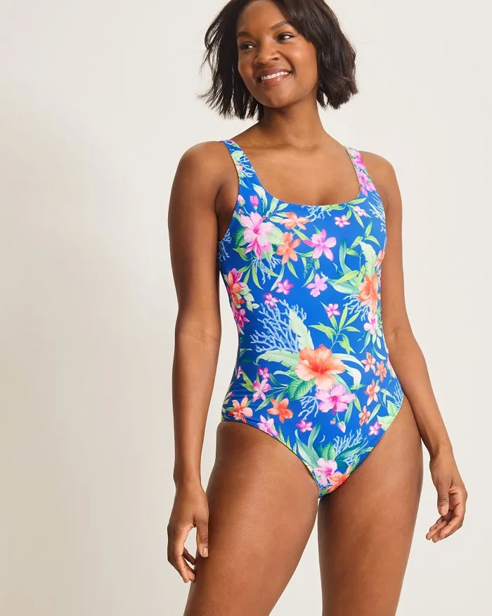 Tommy Bahama Isola Vita Reversible Tank One Piece Swimsuit - Daffodil Daze Tommy Bahama Clothing