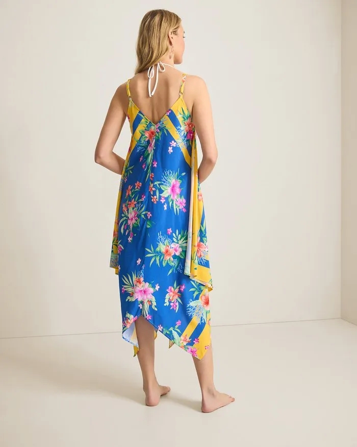 Tommy Bahama Isola Vita Scarf Dress Cover Up - Palace Blue Tommy Bahama Clothing
