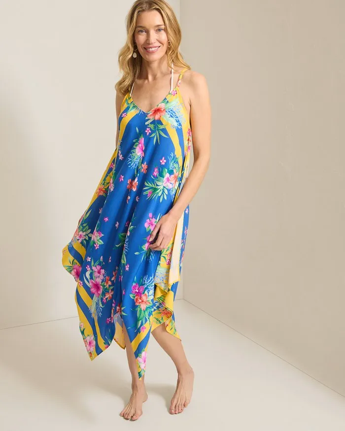 Tommy Bahama Isola Vita Scarf Dress Cover Up - Palace Blue Tommy Bahama Clothing