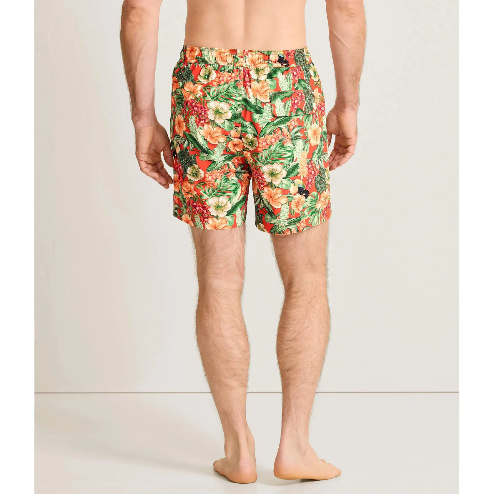 Tommy Bahama Men's 6-Inch Naples Toucan Paradise Swim Trunks - Mango Tango Mens Tommy Bahama