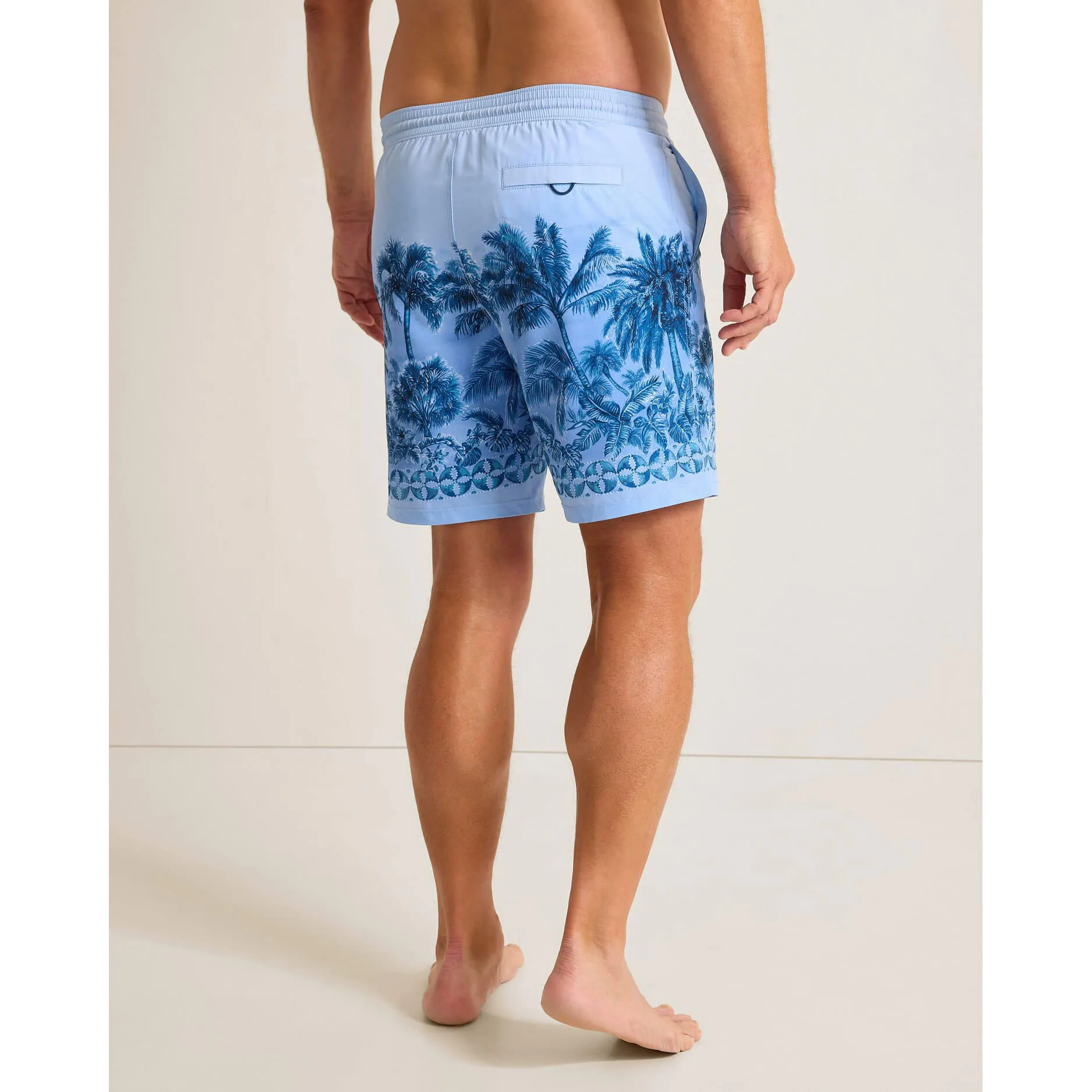 Tommy Bahama Men's 8-Inch Artist Series Baja Hibiscus Hues Swim Trunks - Vacation Blue Mens Tommy Bahama