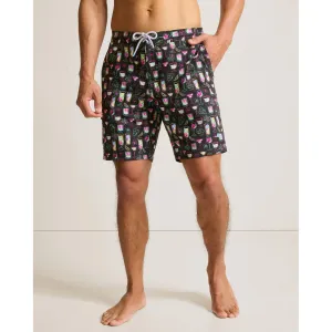 Tommy Bahama Men's 8-Inch Baja Colada Sunset Swim Trunks - Jet Black Mens Tommy Bahama