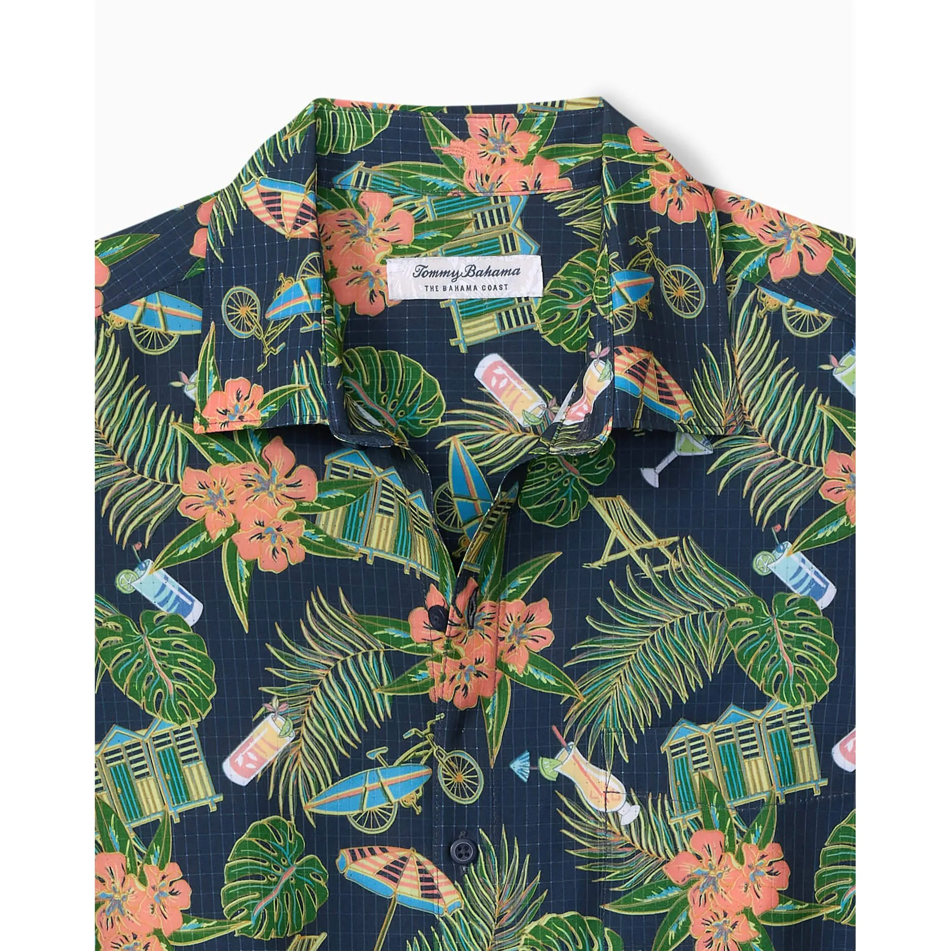 Tommy Bahama Men's Bahama Coast Cabana Freeze Camp Shirt - Island Navy Tommy Bahama Clothing