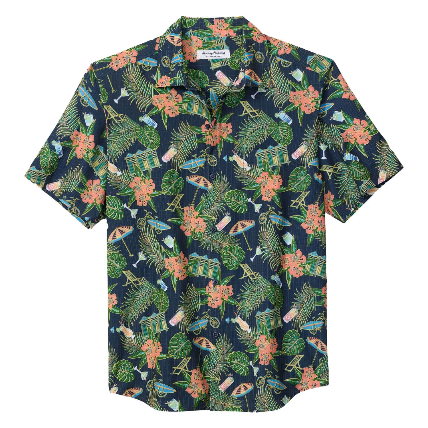 Tommy Bahama Men's Bahama Coast Cabana Freeze Camp Shirt - Island Navy Tommy Bahama Clothing