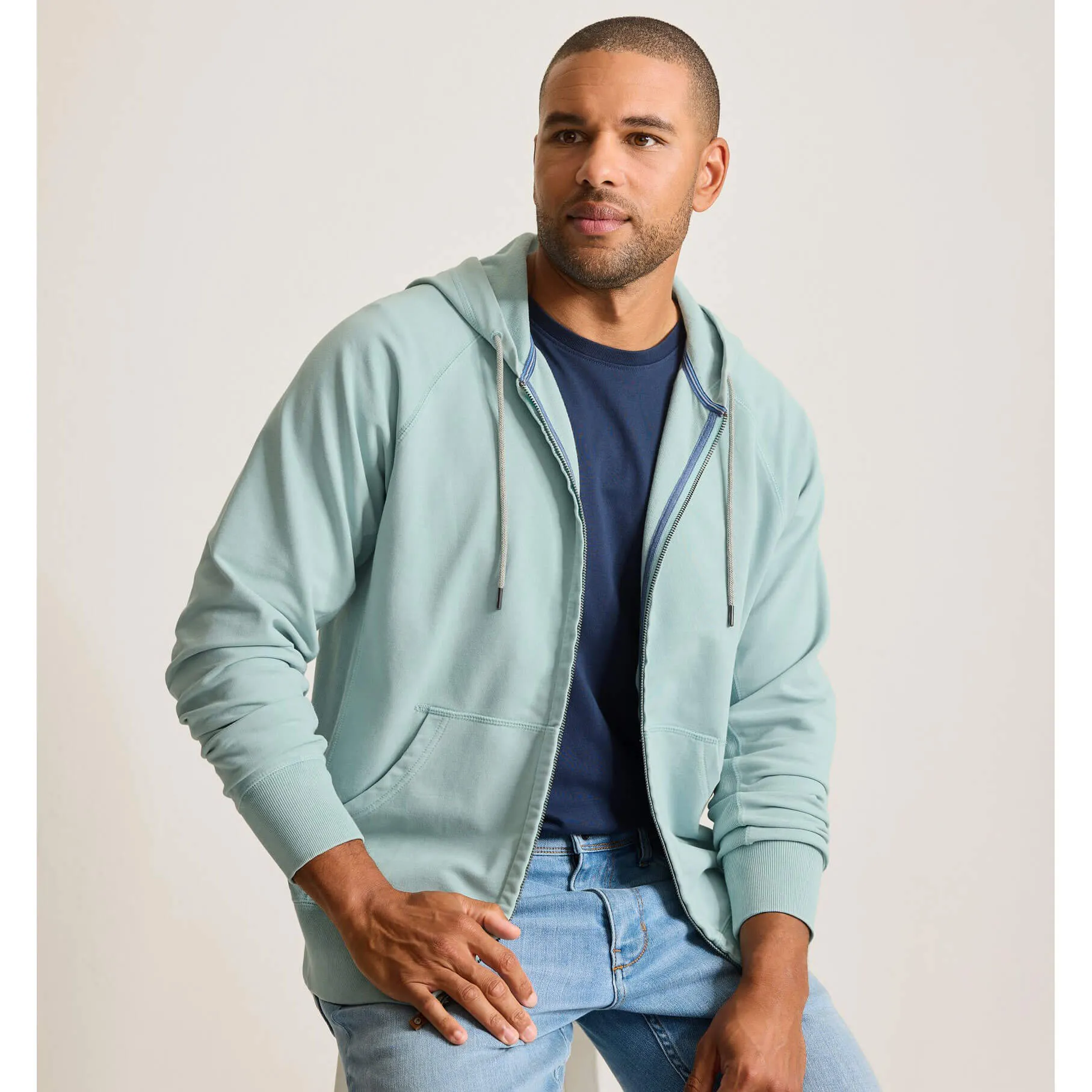 Tommy Bahama Men's Ben And Terry Full Zip Jacket - Sterling Blue Mens Tommy Bahama