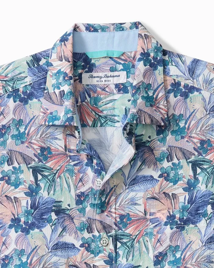 Tommy Bahama Men's Big & Tall Nova Wave Camp Shirt - Aquarius Tommy Bahama Clothing