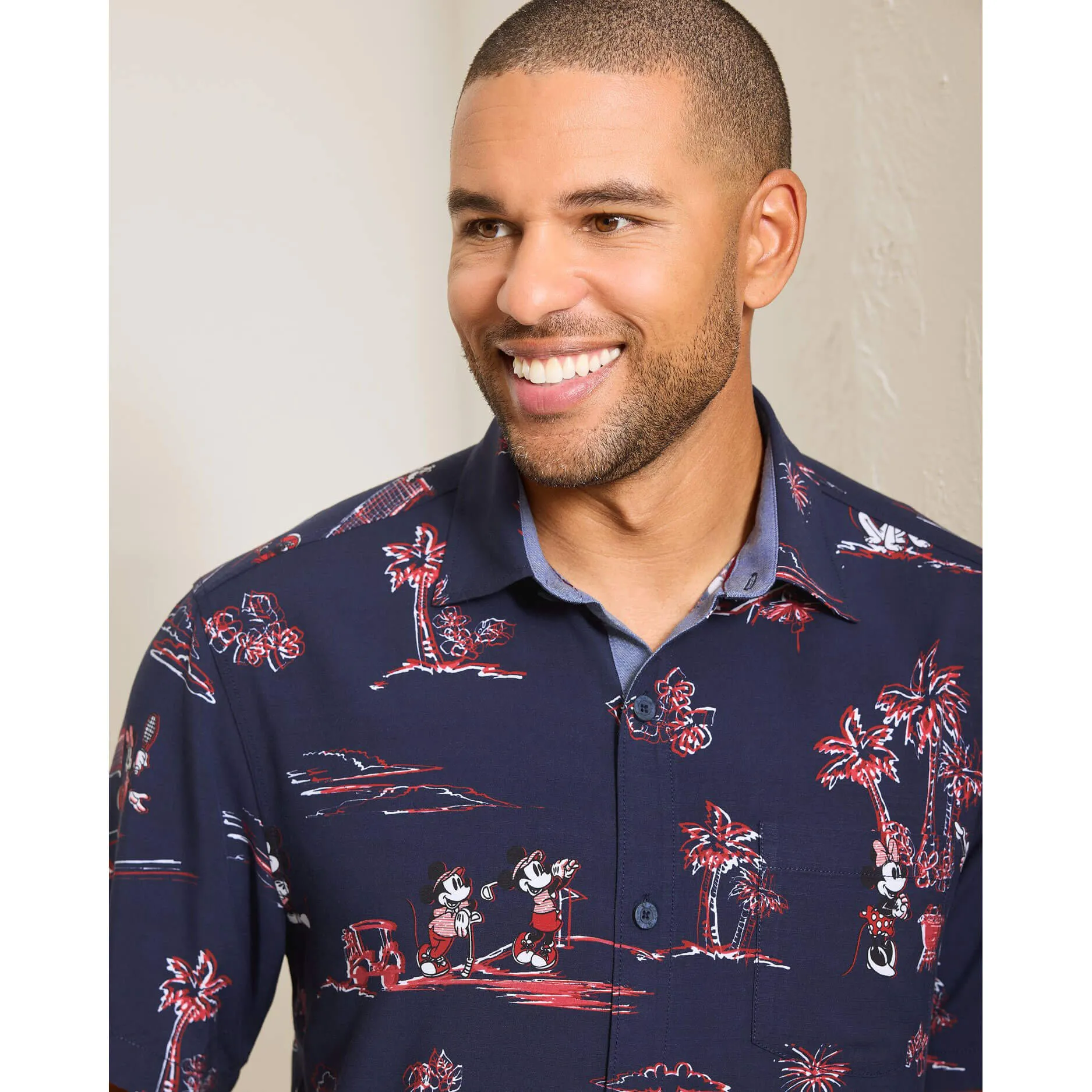 Tommy Bahama Men's Disney Barbeque Blastoff Camp Shirt - Kingdom Blue Tommy Bahama Clothing